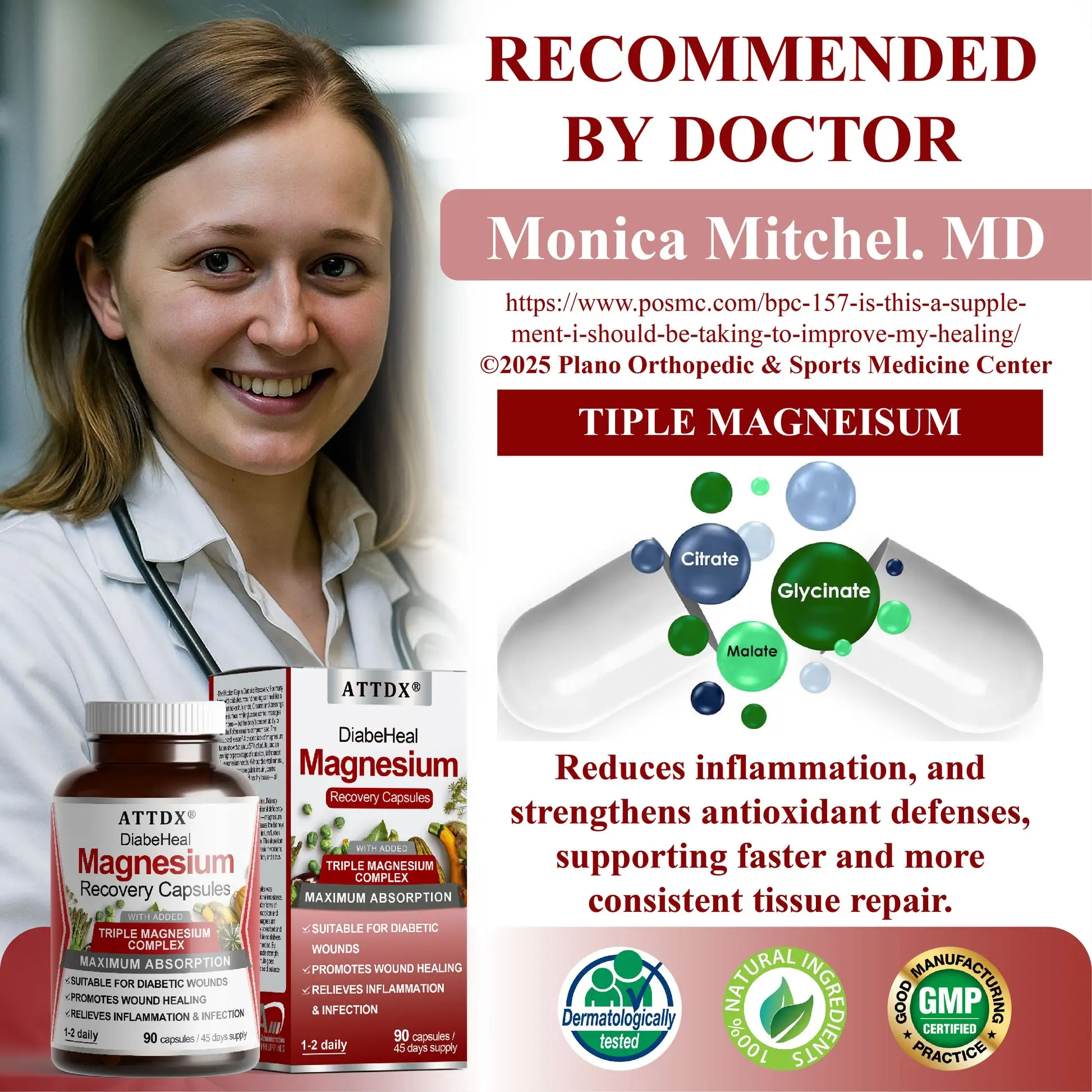 ATTDX® DiabeHeal Magnesium Recovery Capsules