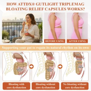 ATTDX® GutLight TripleMag Bloating Relief Capsules