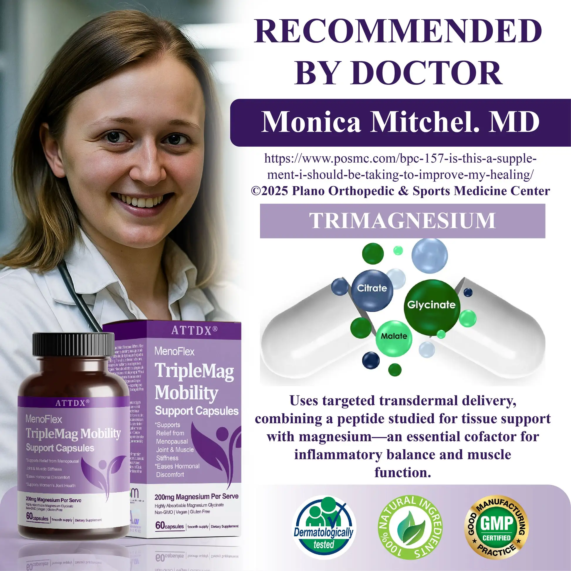 ATTDX® MenoFlex TripleMag Mobility Support Capsules