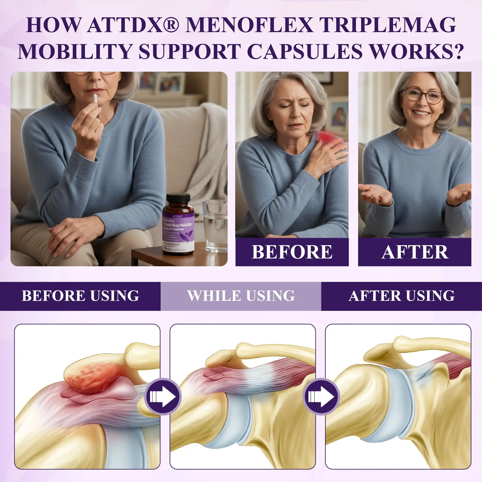 ATTDX® MenoFlex TripleMag Mobility Support Capsules
