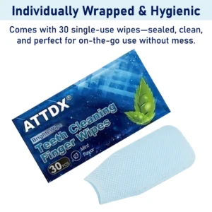 ATTDX® BrighteWipe Teeth Cleaning Finger Wipes